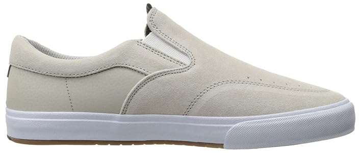 Lakai Men's Owen VLK Slip-on Skate Shoes, Stone Suede, 5